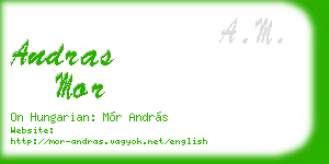 andras mor business card