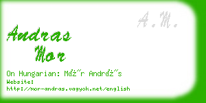 andras mor business card